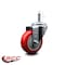 Service Caster 3.5'' Red Polyurethane Wheel Swivel 7/16'' Grip Ring Stem Caster SCC-GR20S3514-PPUB-RED-716138 - alternate 2